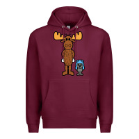 Burgundy rocky and bullwinkle Premium Hoodie - artisFamous