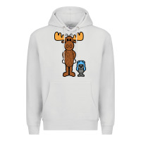 Dove Grey rocky and bullwinkle Premium Hoodie - artisFamous