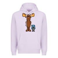 Lilac rocky and bullwinkle Premium Hoodie - artisFamous