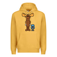 Mustard rocky and bullwinkle Premium Hoodie - artisFamous