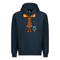 Navy rocky and bullwinkle Premium Hoodie - artisFamous
