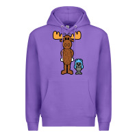 Purple rocky and bullwinkle Premium Hoodie - artisFamous