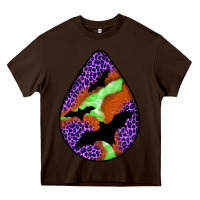 Chocolate Brown halloween bat  teardrop Heavy Core Tee - BundleAndBundleShop
