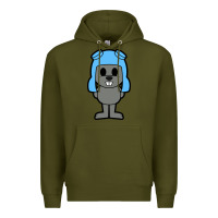 Army Green rocky the squirrel Premium Hoodie - artisFamous