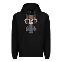 Black rocket racoon chibi Premium Hoodie - artisFamous