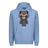 Colony Blue rocket racoon chibi Premium Hoodie - artisFamous