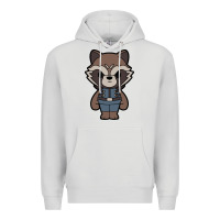 Dove Grey rocket racoon chibi Premium Hoodie - artisFamous