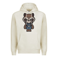 Oatmeal Heather rocket racoon chibi Premium Hoodie - artisFamous