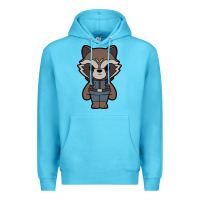 Ocean Blue rocket racoon chibi Premium Hoodie - artisFamous