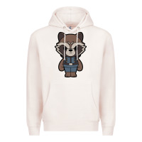 Pale Pink rocket racoon chibi Premium Hoodie - artisFamous