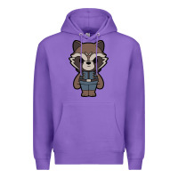Purple rocket racoon chibi Premium Hoodie - artisFamous