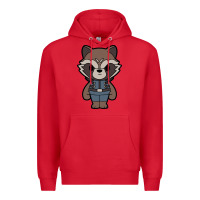 Red rocket racoon chibi Premium Hoodie - artisFamous