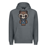 Rock rocket racoon chibi Premium Hoodie - artisFamous