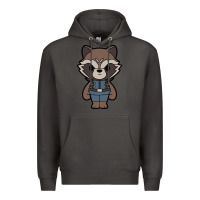 Smoke rocket racoon chibi Premium Hoodie - artisFamous