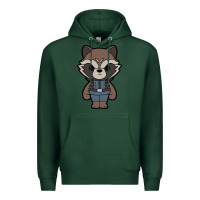 Sports Green rocket racoon chibi Premium Hoodie - artisFamous