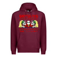Burgundy shy guys burger and fries Premium Hoodie - artisFamous