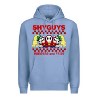 Colony Blue shy guys burger and fries Premium Hoodie - artisFamous