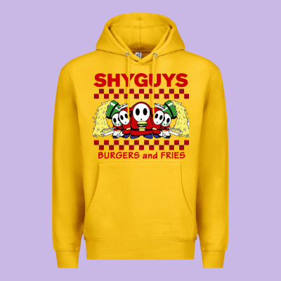 Shy Guys Burger And Fries Premium Hoodie Designed By Artisfamous