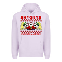 Lilac shy guys burger and fries Premium Hoodie - artisFamous