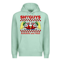Seafoam shy guys burger and fries Premium Hoodie - artisFamous