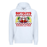 White shy guys burger and fries Premium Hoodie - artisFamous