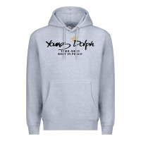 Heather Grey Rest in Peace Young Dolph Premium Hoodie - artisFamous