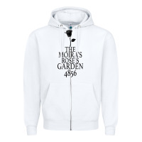 White The Moira's Rose's Garden Zipper Hoodie - Bettercallsaul