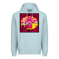 Blue Mist Best Pigeons Playing Ping Pong Music Premium Hoodie - artisFamous