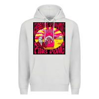 Dove Grey Best Pigeons Playing Ping Pong Music Premium Hoodie - artisFamous