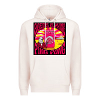 Pale Pink Best Pigeons Playing Ping Pong Music Premium Hoodie - artisFamous
