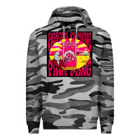 Slate Camo Best Pigeons Playing Ping Pong Music Premium Hoodie - artisFamous