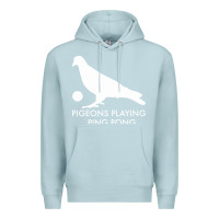 Blue Mist Best Pigeons Playing Ping Pong Music Premium Hoodie - artisFamous