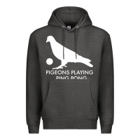 Charcoal Heather Best Pigeons Playing Ping Pong Music Premium Hoodie - artisFamous