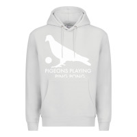 Dove Grey Best Pigeons Playing Ping Pong Music Premium Hoodie - artisFamous