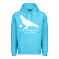 Ocean Blue Best Pigeons Playing Ping Pong Music Premium Hoodie - artisFamous