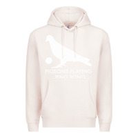 Pale Pink Best Pigeons Playing Ping Pong Music Premium Hoodie - artisFamous