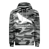 Slate Camo Best Pigeons Playing Ping Pong Music Premium Hoodie - artisFamous