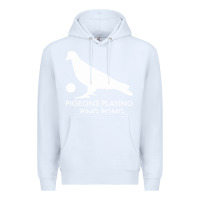 White Best Pigeons Playing Ping Pong Music Premium Hoodie - artisFamous