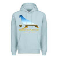 Blue Mist Best Pigeons Playing Ping Pong Music Premium Hoodie - artisFamous