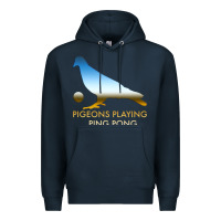 Navy Best Pigeons Playing Ping Pong Music Premium Hoodie - artisFamous