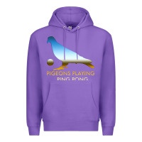 Purple Best Pigeons Playing Ping Pong Music Premium Hoodie - artisFamous