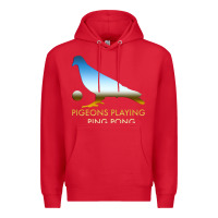 Red Best Pigeons Playing Ping Pong Music Premium Hoodie - artisFamous
