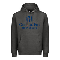 Charcoal Heather George Fox College Design Premium Hoodie - artisFamous