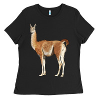 Black guanaco llama Ladies Tee - LillyAllenDesigns