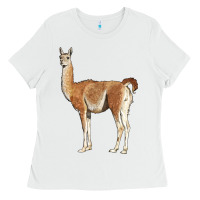 White guanaco llama Ladies Tee - LillyAllenDesigns