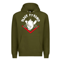 Army Green black pyramid Premium Hoodie - artisFamous