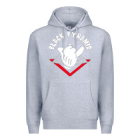 Heather Grey black pyramid Premium Hoodie - artisFamous