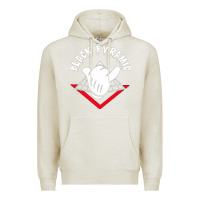 Oatmeal Heather black pyramid Premium Hoodie - artisFamous