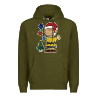 Army Green charlie brown christmas gifts Premium Hoodie - artisFamous