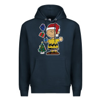 Navy charlie brown christmas gifts Premium Hoodie - artisFamous